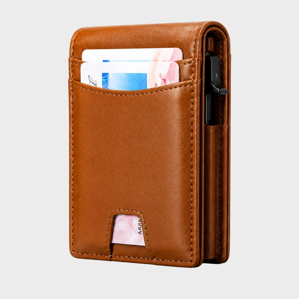 Leather RFID Pop-Up Wallet