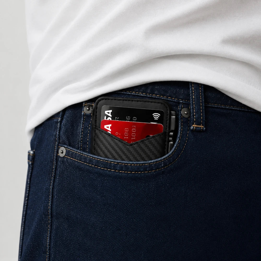 Leather RFID Pop-Up Wallet