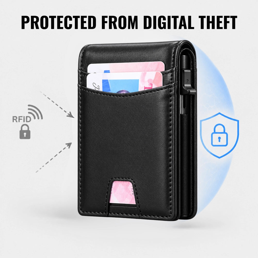 Leather RFID Pop-Up Wallet